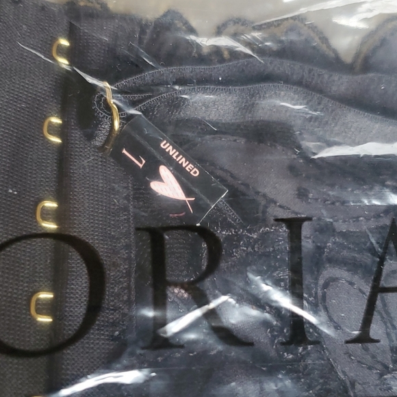 LUXE LINGERIE Unlined Floral Embroidered Long Line - Picture 5 of 5